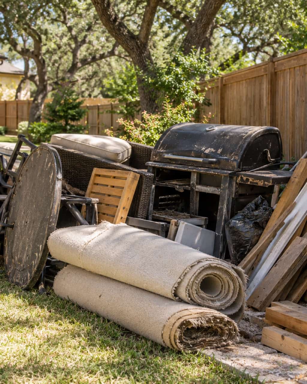 Household contents gathered before a property sale